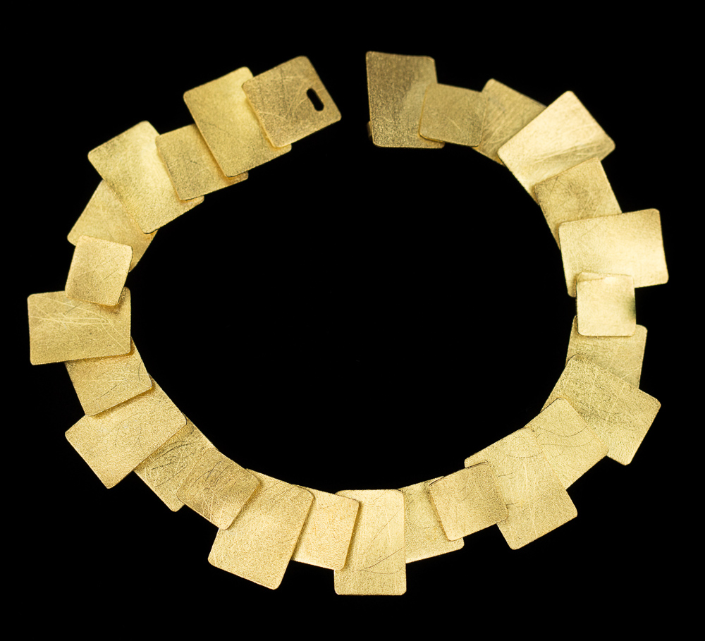 ORI1117007 - Vergulde armband met vierkantvormige schakeltjes