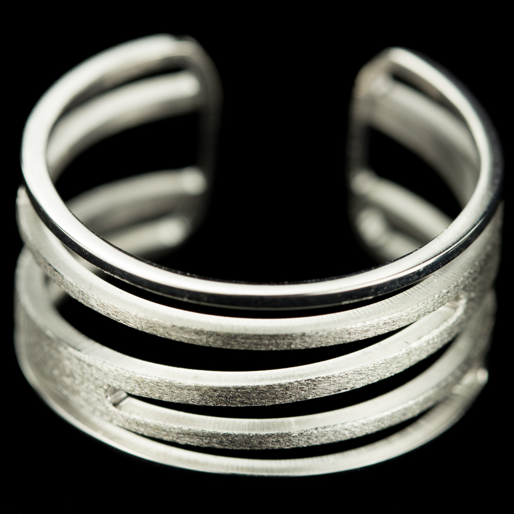 Open silver ring