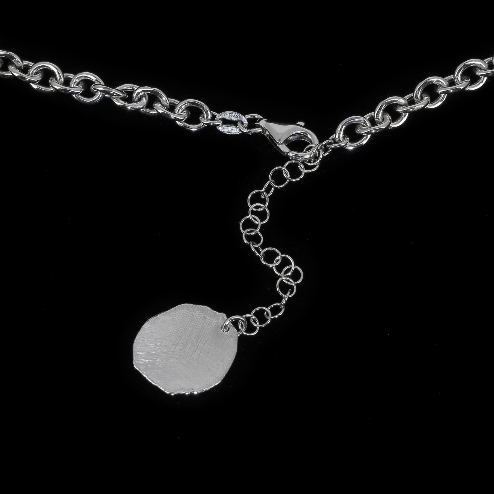 ES0321003 - Zilveren schakelketting met ronde hangers