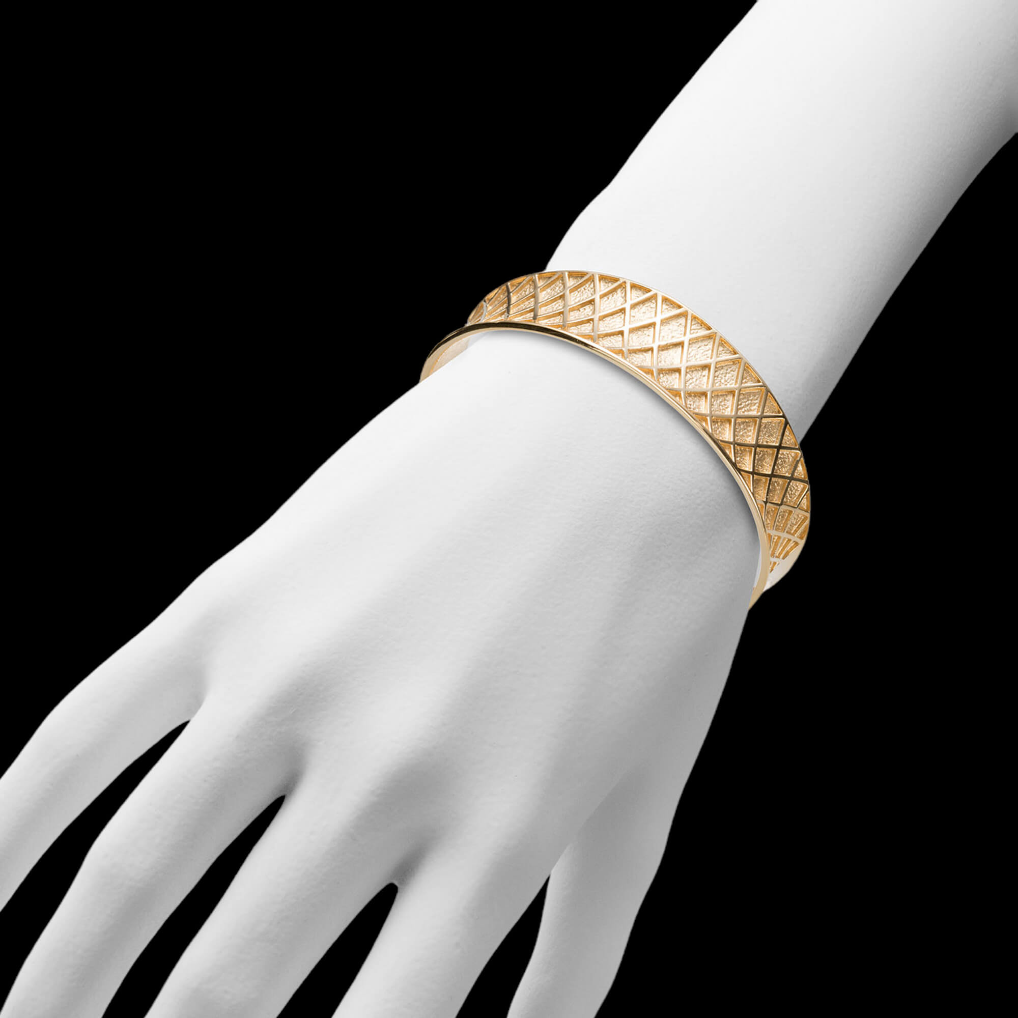 Gold plated diamond bangle