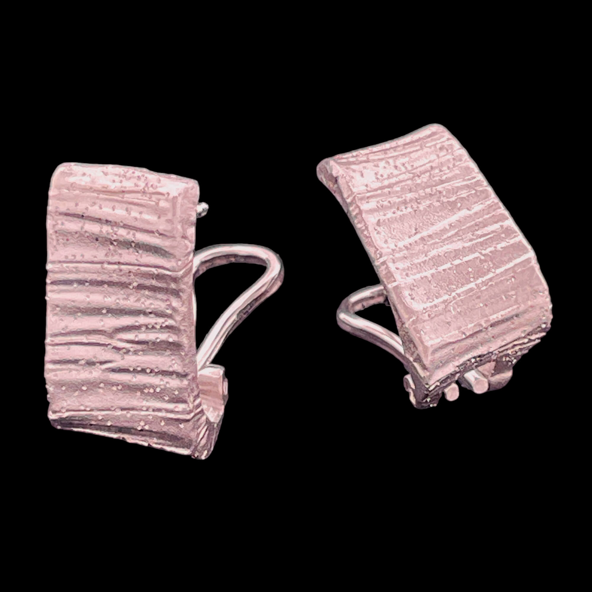 Boucles d'oreilles en argent rectangulaires et belles