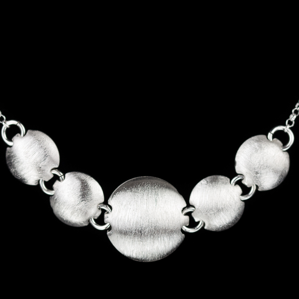 CR0416011 - Zilveren ketting met bolletjes