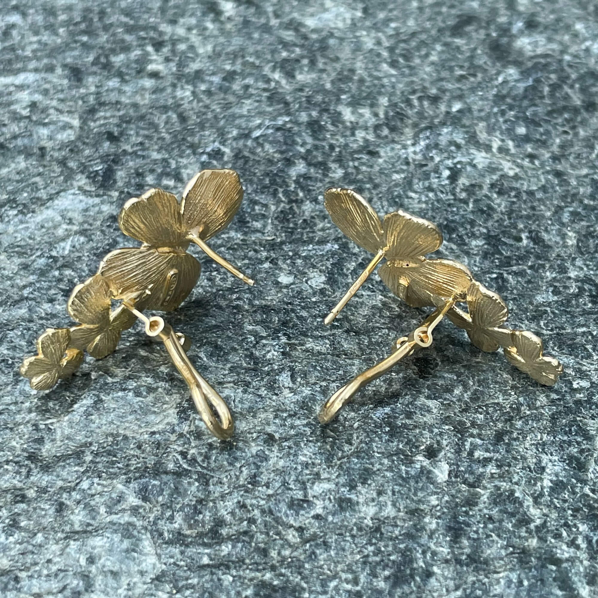 Gold Plated Eye Catcher Butterfly Earrings