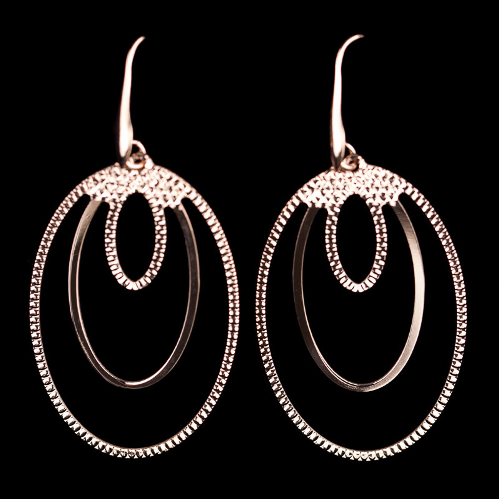 Large oval earrings