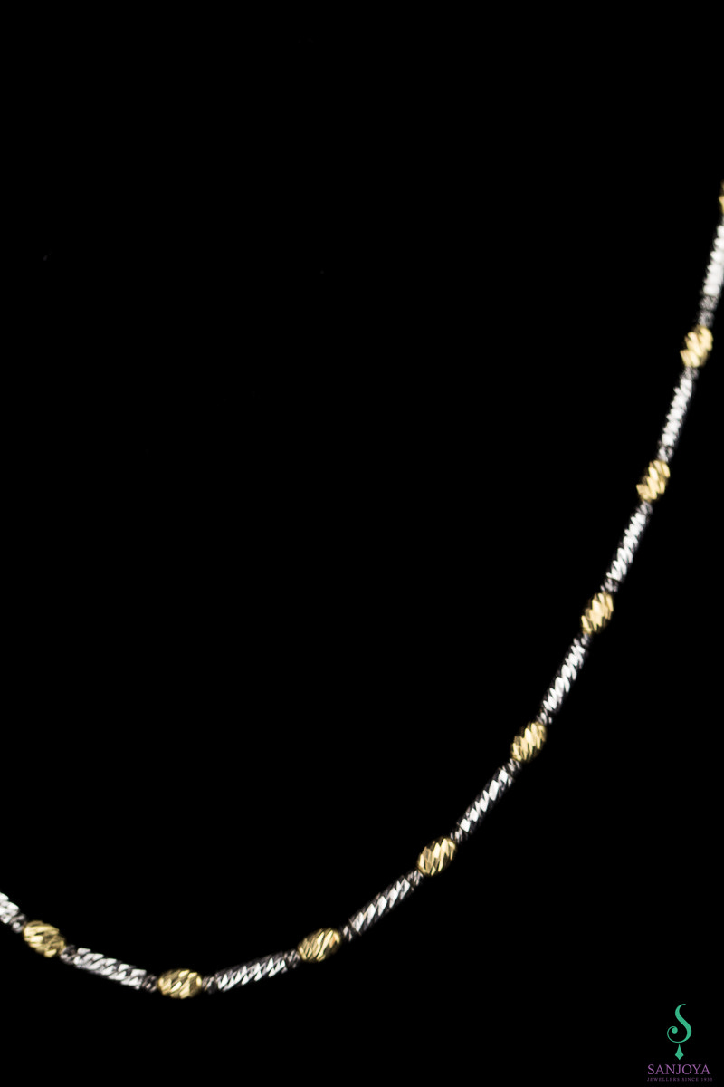 Italian necklace sterling silver, gold 