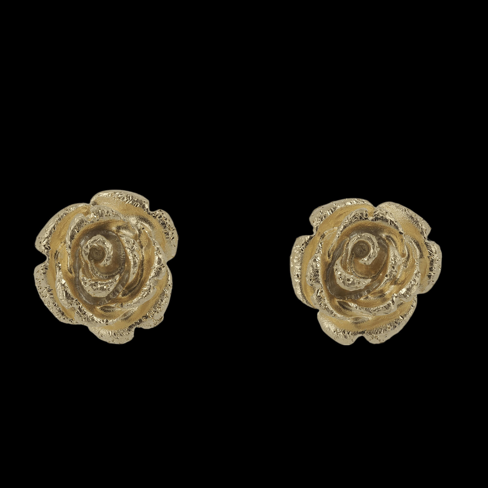 Boucles d'oreilles fleures dorées et belles