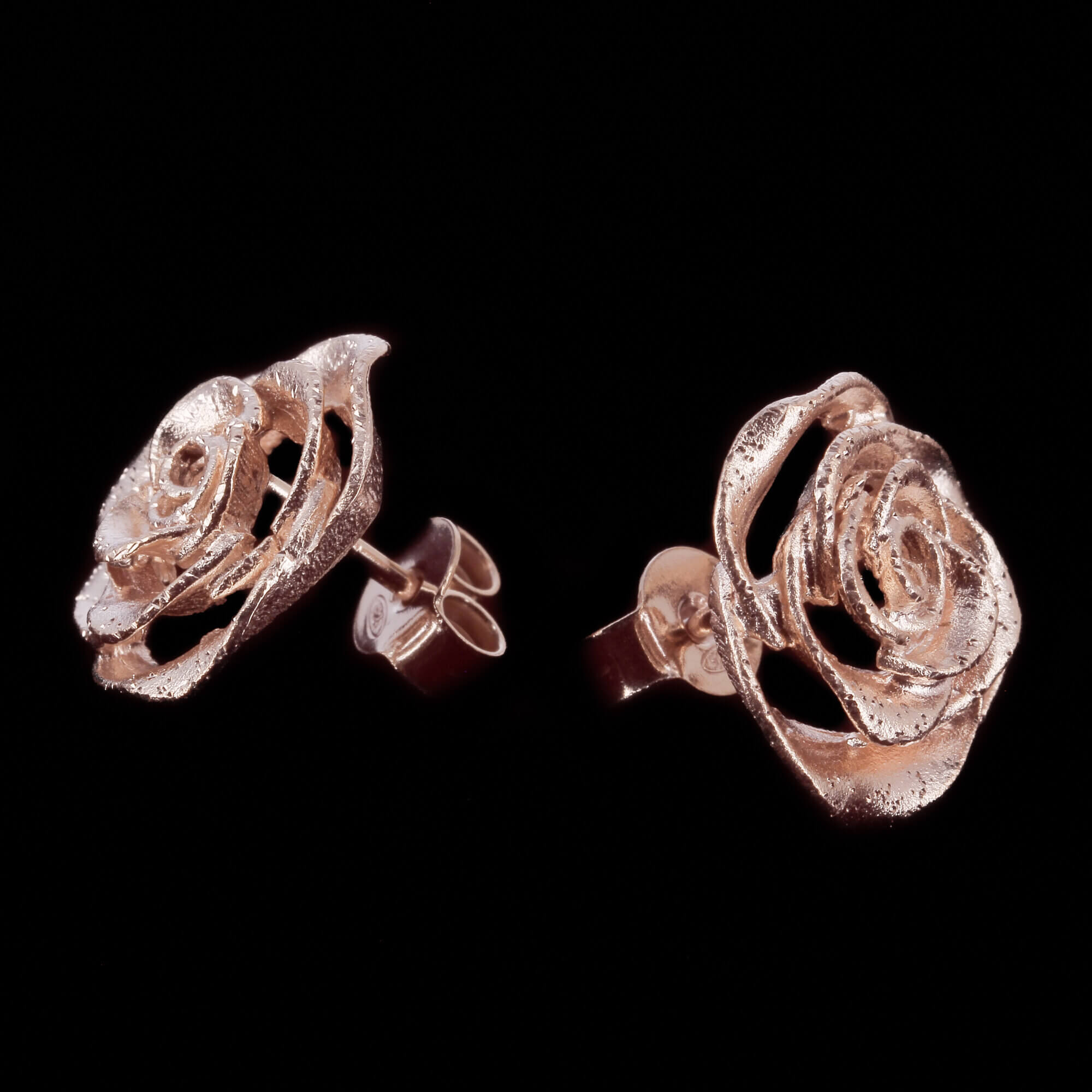 Small and beautiful rose flower earrings