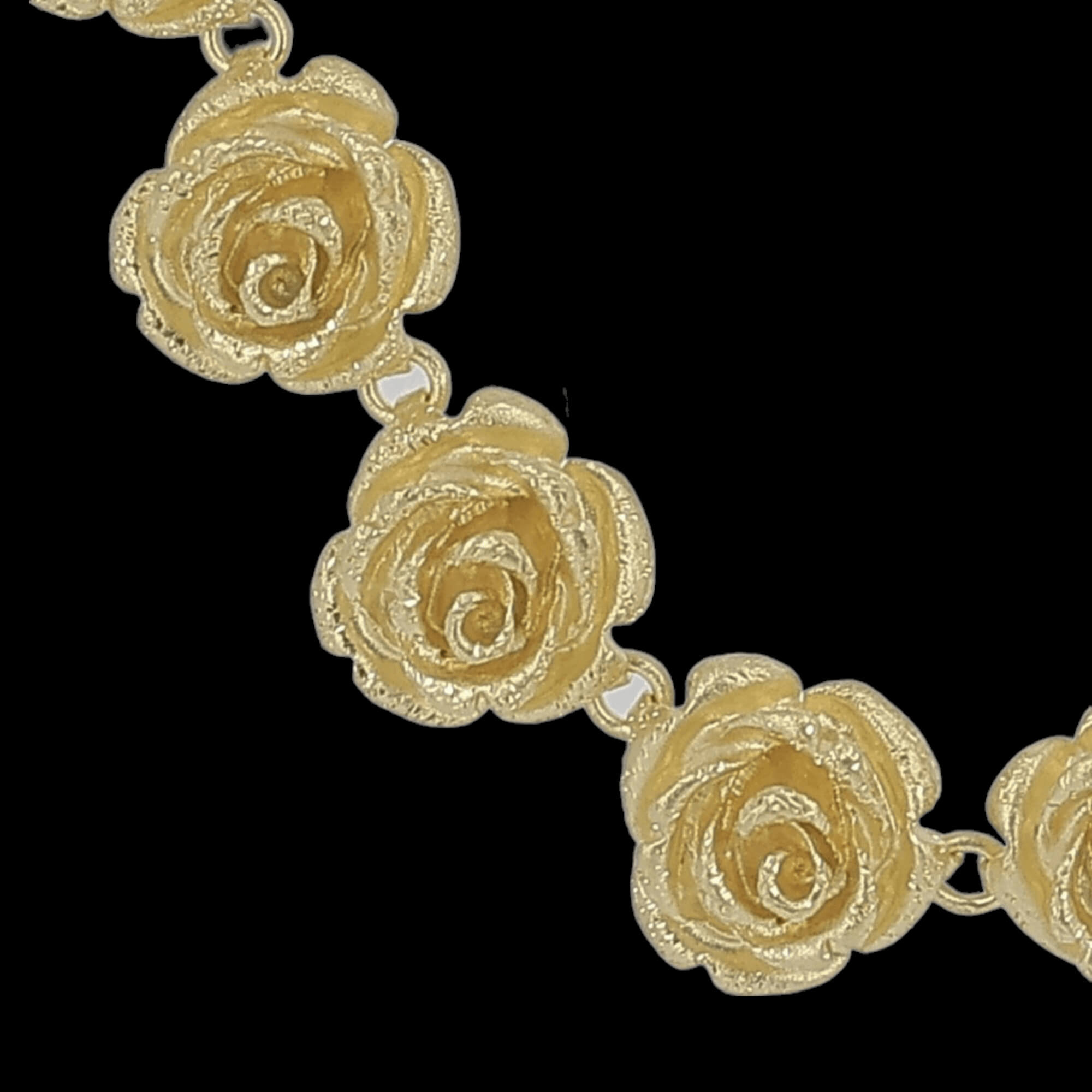 Gilded flowers necklace