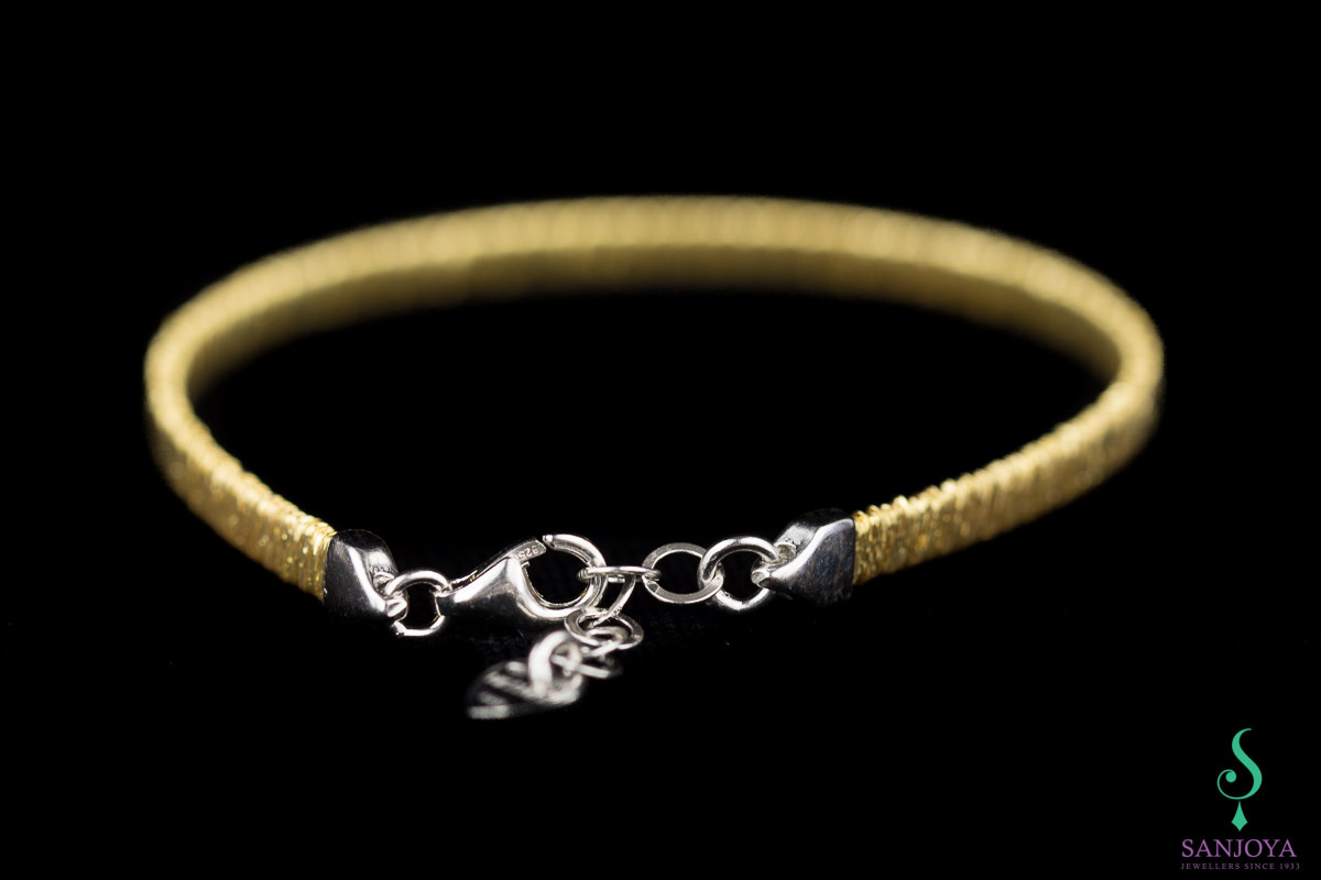 Refined goldplated bracelet, 4mm