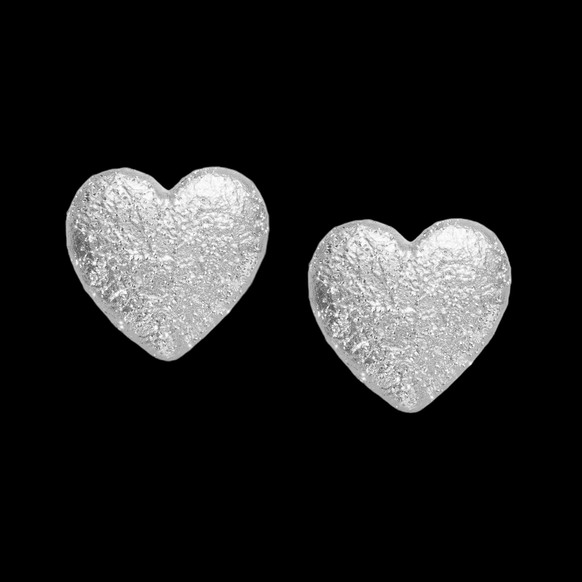 Silver heart earrings