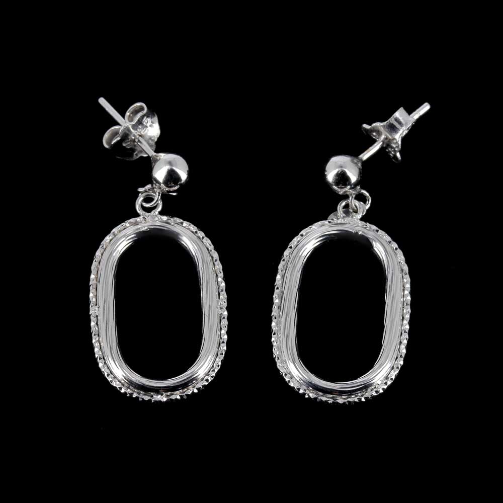Created silver earrings