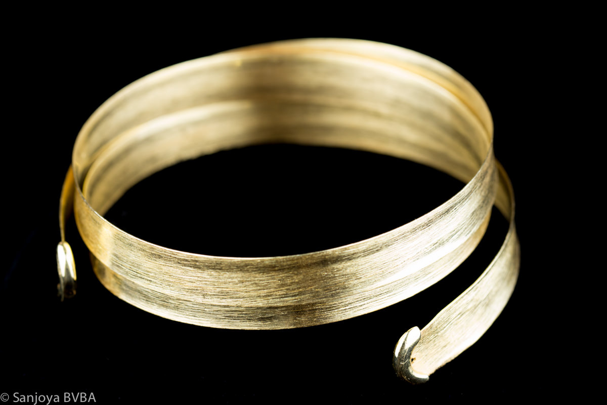 Triple gold plated thin bangle