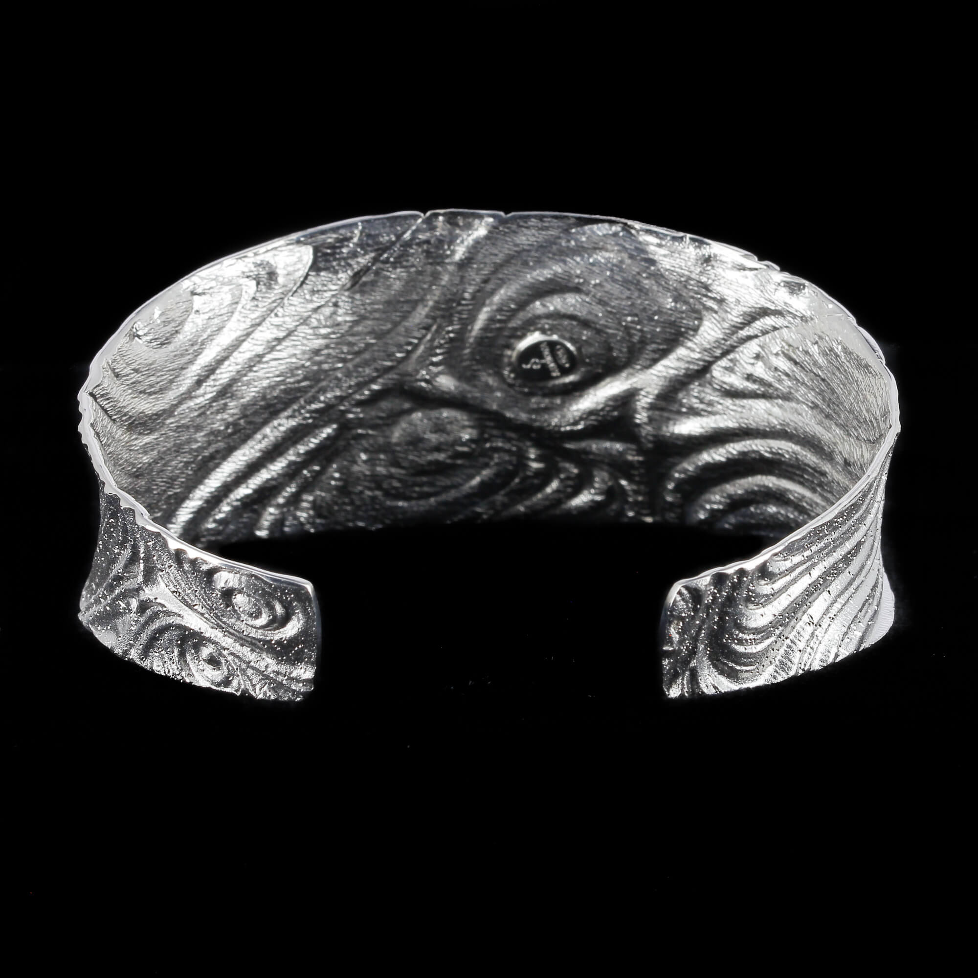 Silver and edited wide slave bracelet