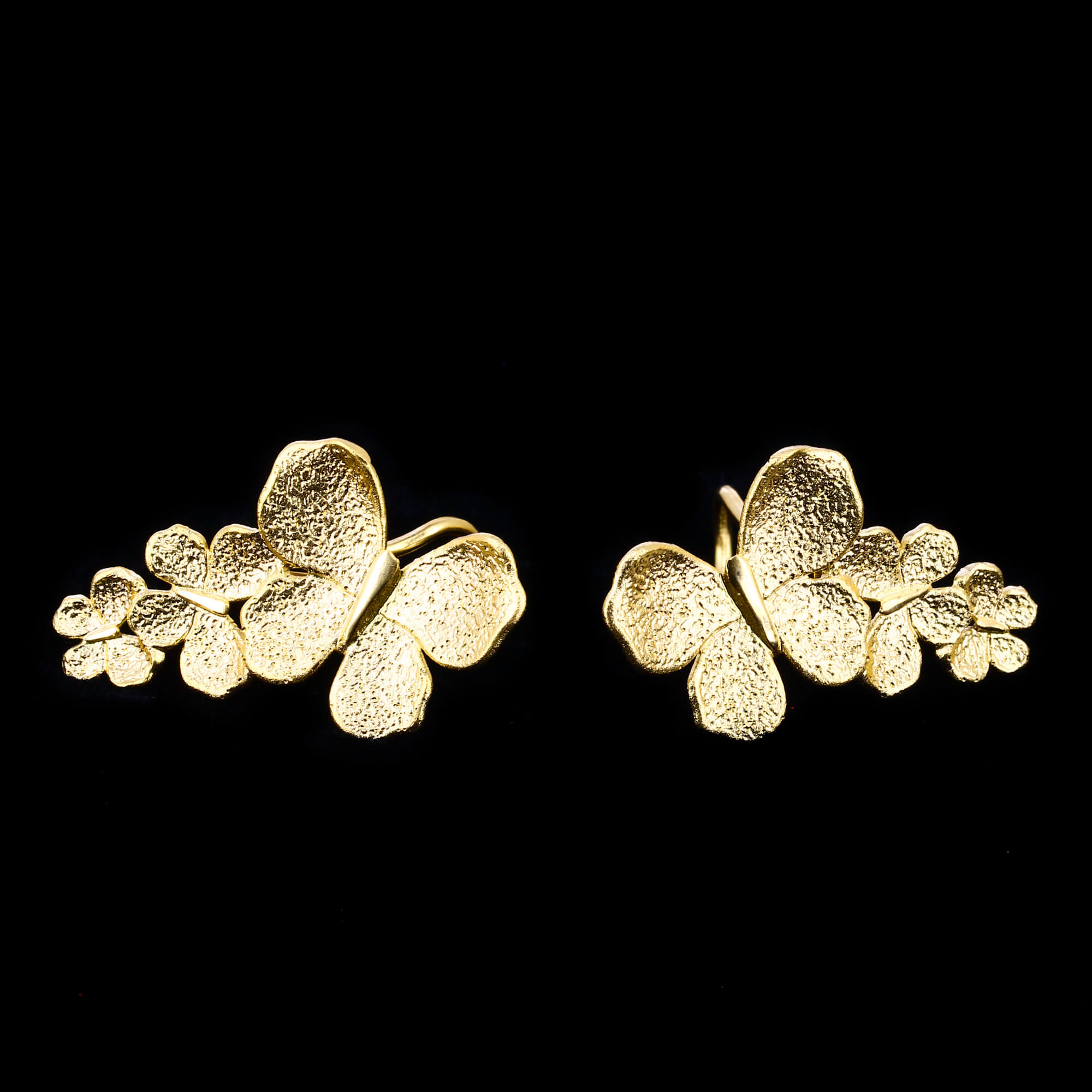 Gilt eye catcher butterfly earrings