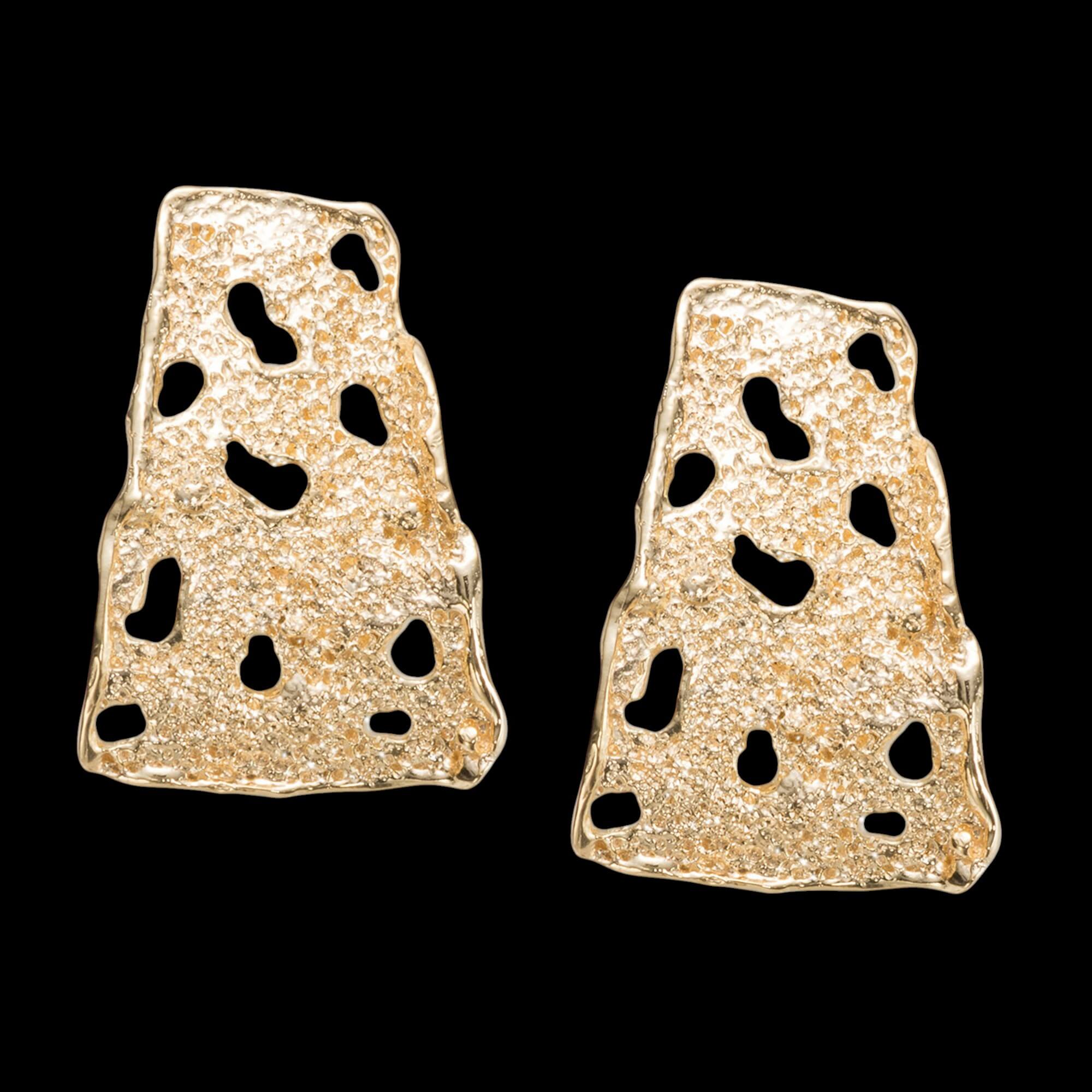 Artistic Gold-Plated Earrings