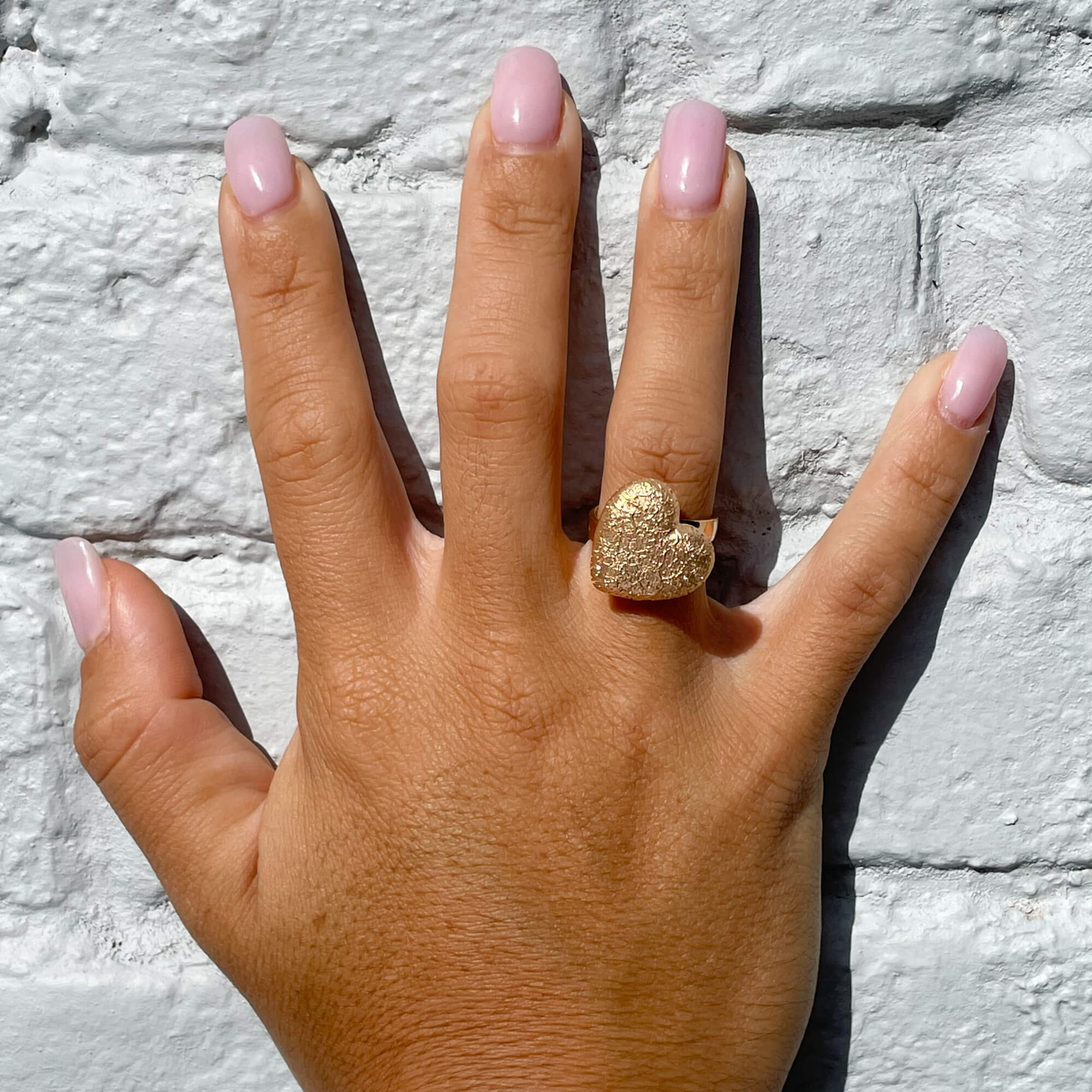 Gold plated heart ring