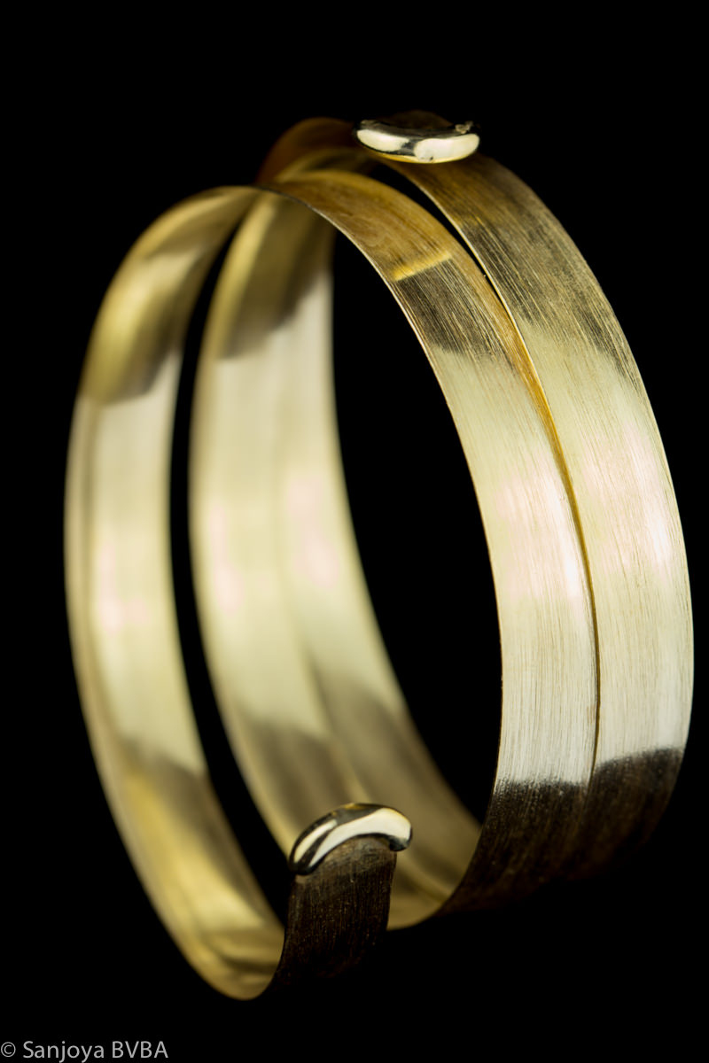 Triple gold plated thin bangle