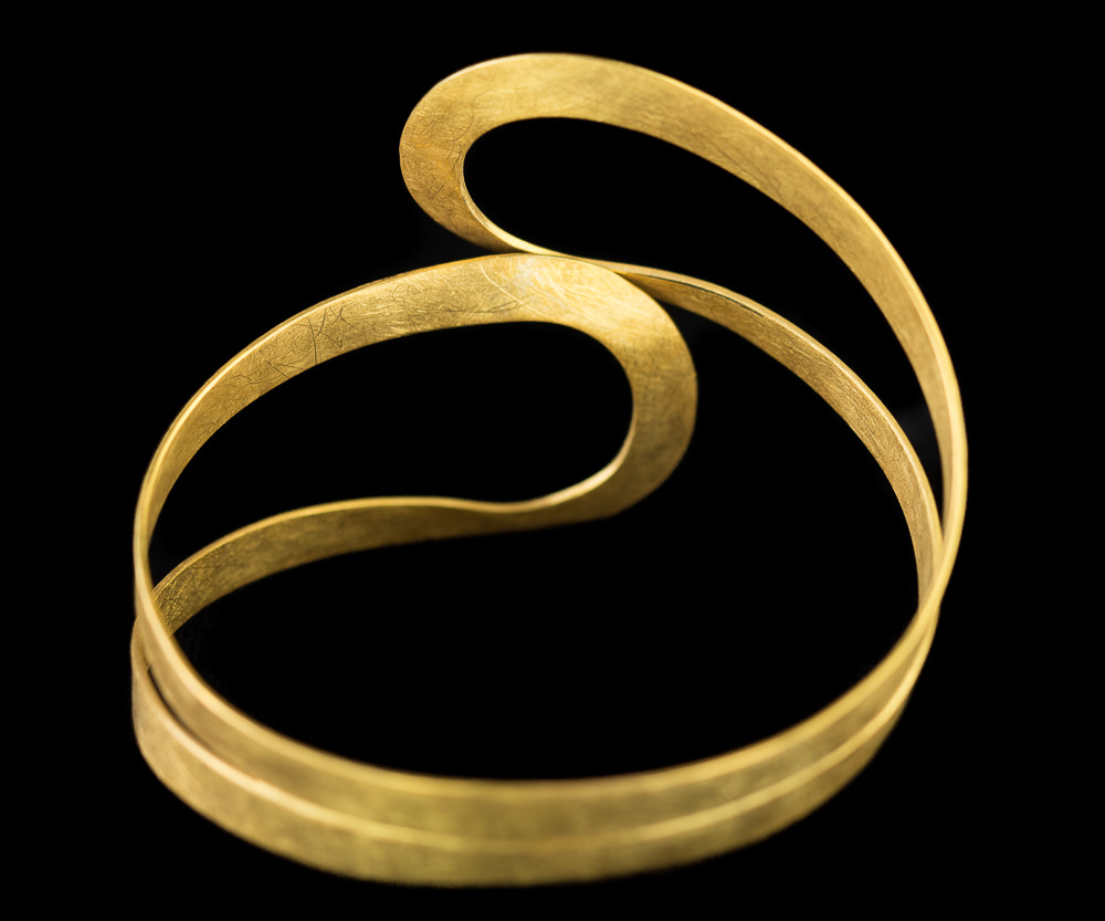 Gilded carved open bangle