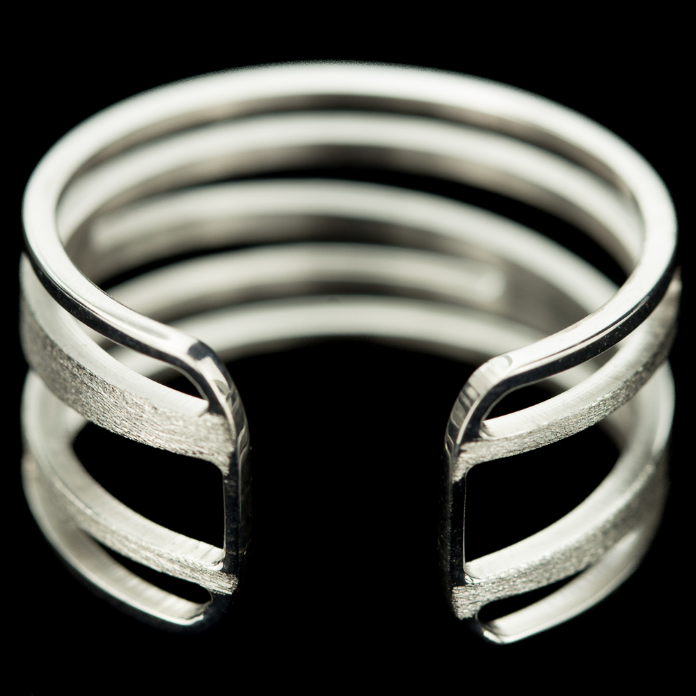 Open silver ring