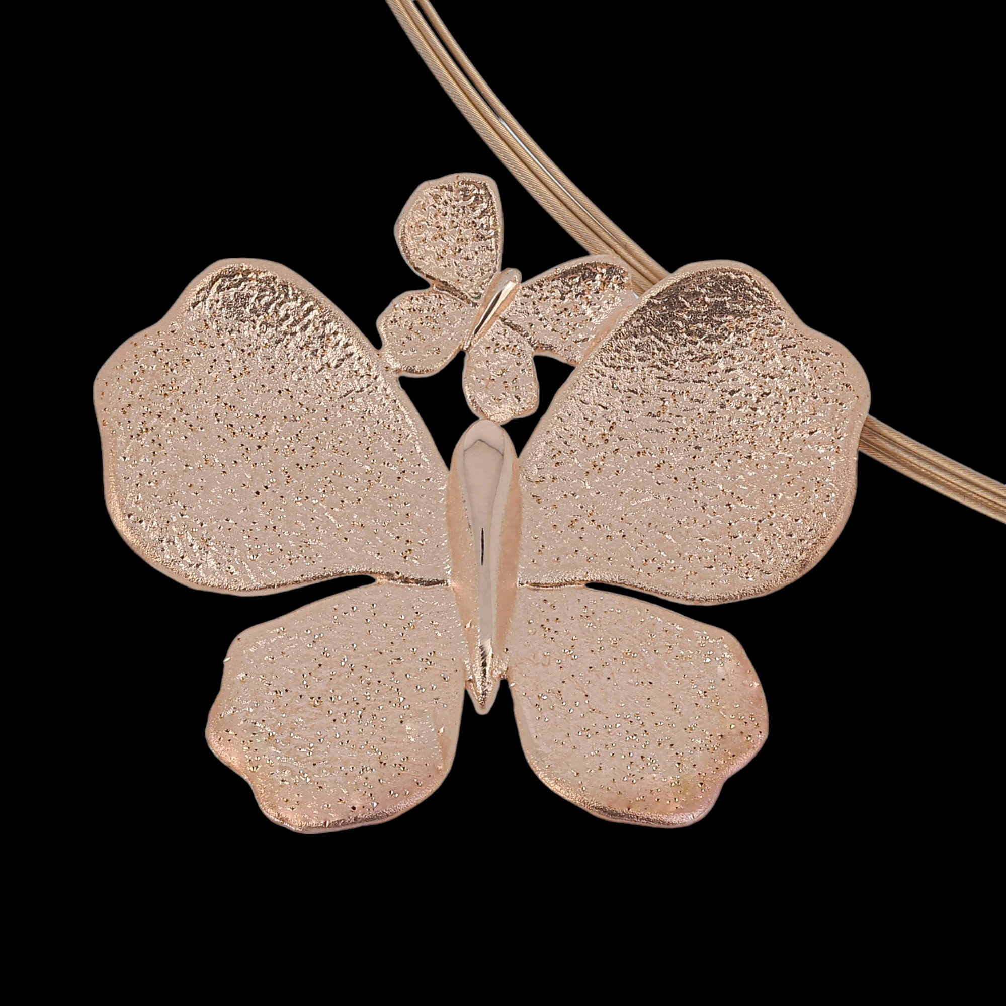 Beautiful rose butterfly pendant