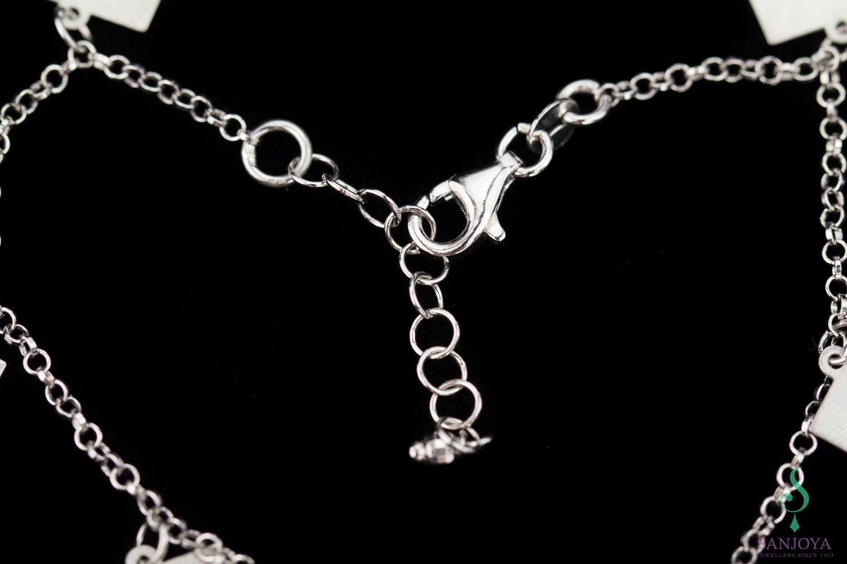 Silver bracelet with squares