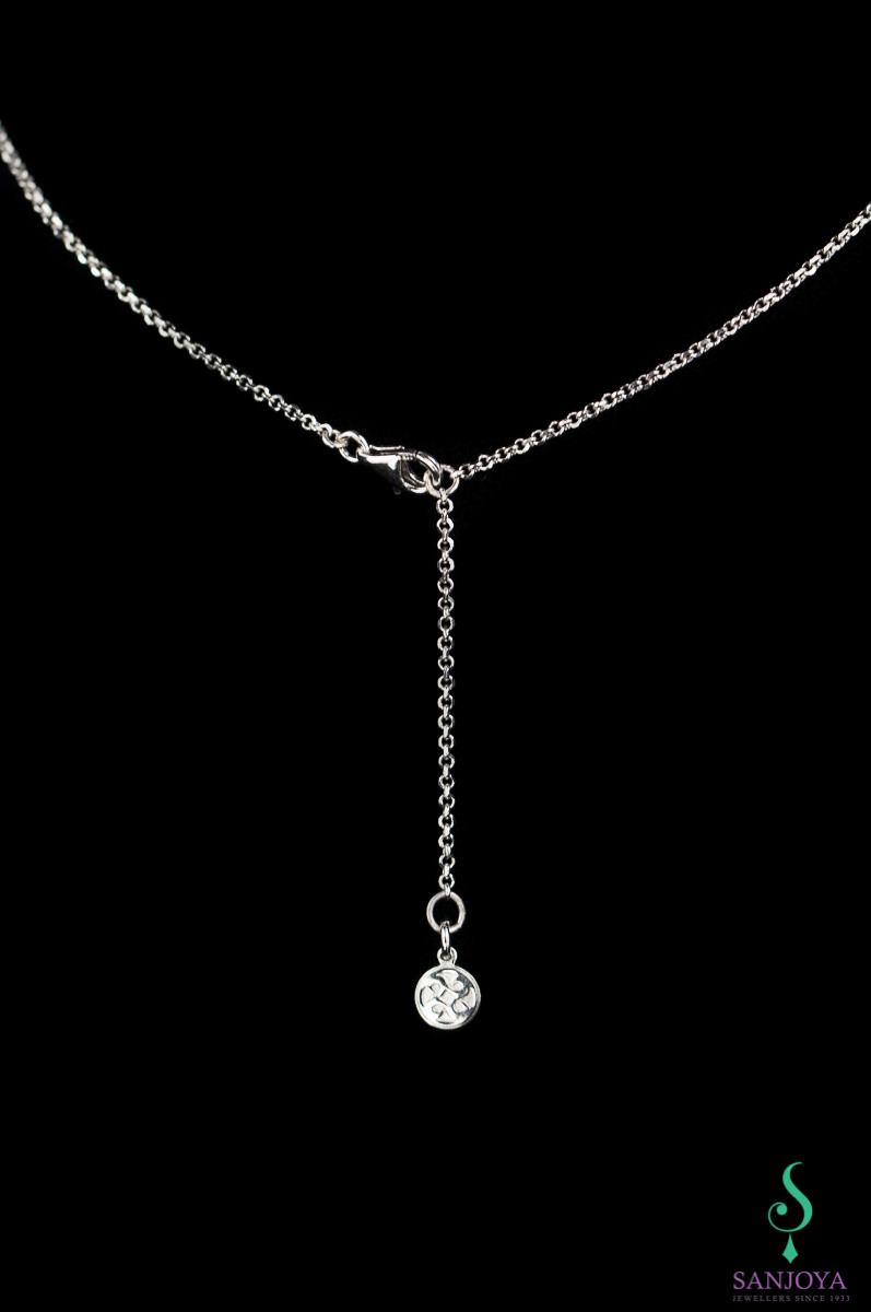 OX1016002 - Ketting van zilver en hematiet