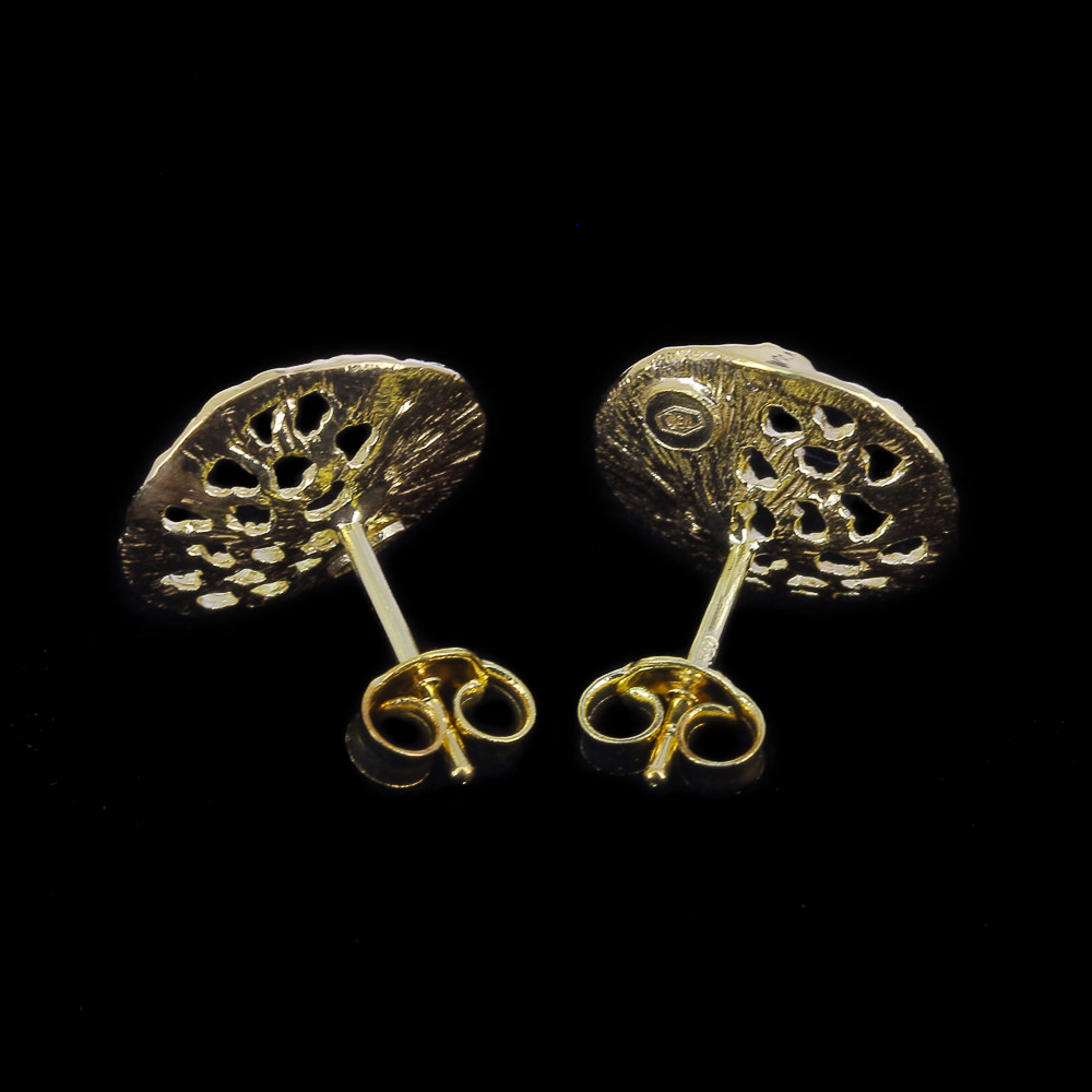 Gold earrings crafted from 18ct gold