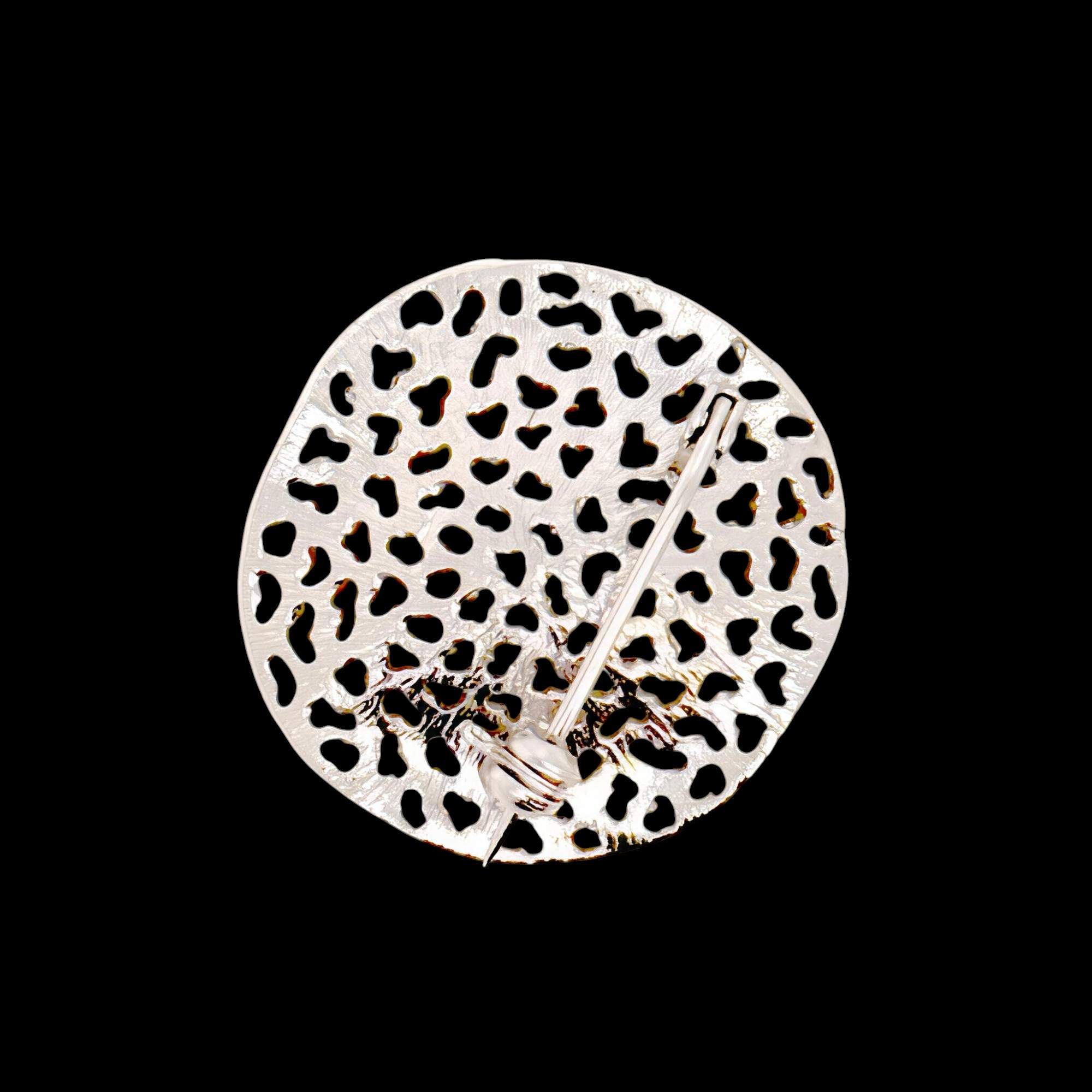 Broche raffinée en argent avec paillettes