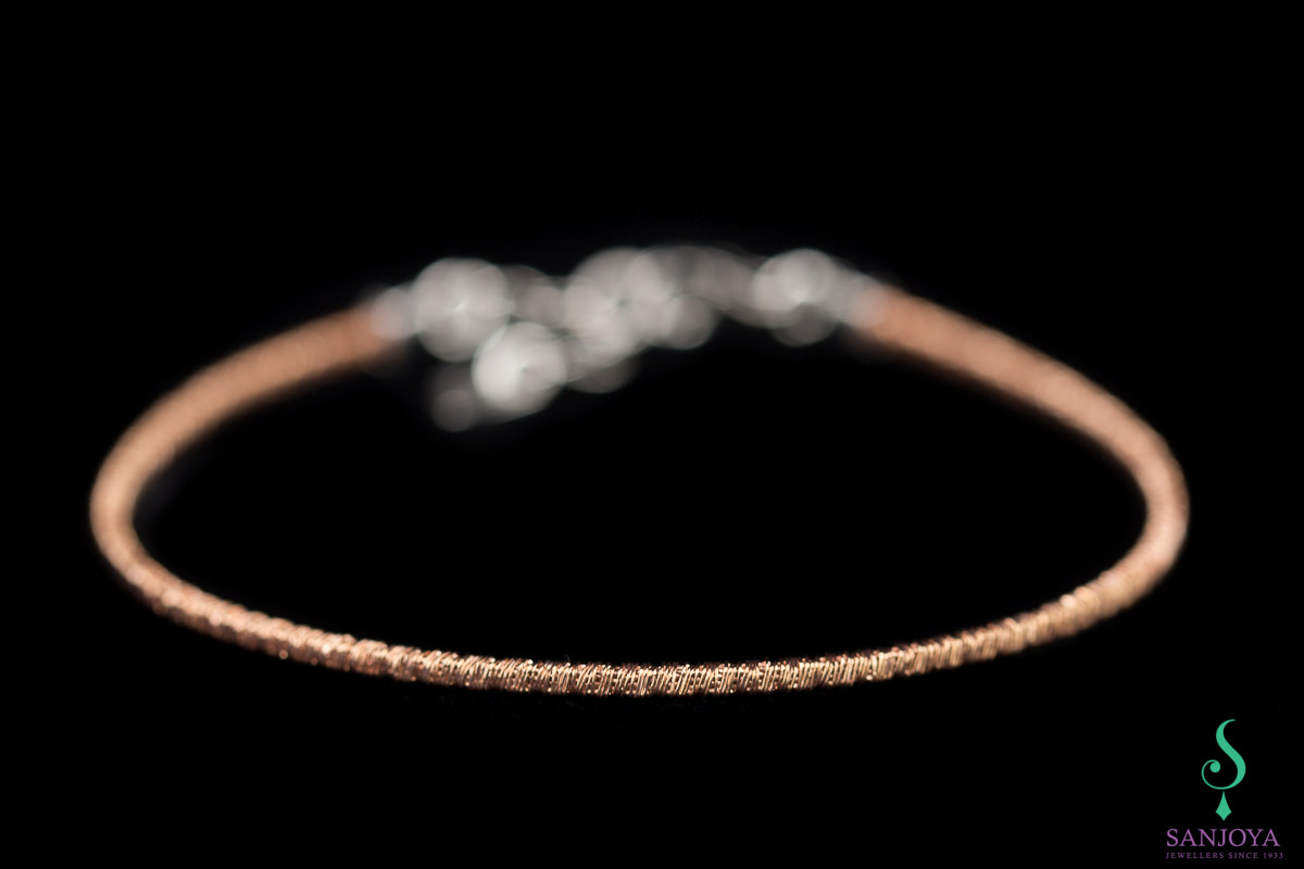 Verfijnde rosé armband van sterling zilver, 2mm