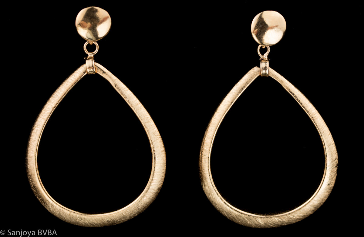 Large rose teardrop earrings