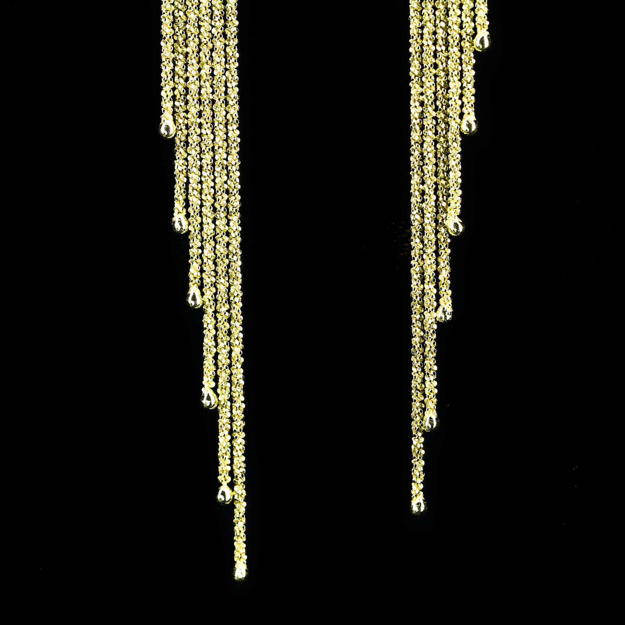 Sanjoya earrings with hook, gilt and long