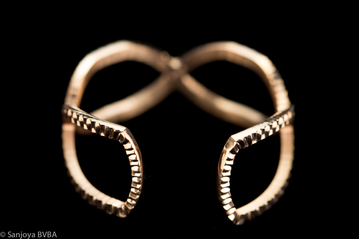 Open fine machined ring rosé