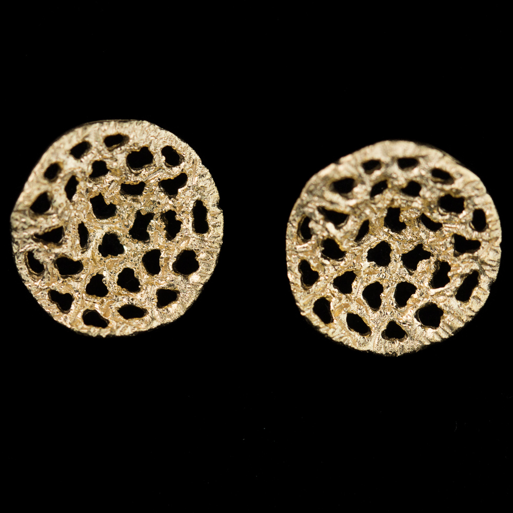 Crafted gold plated earrings