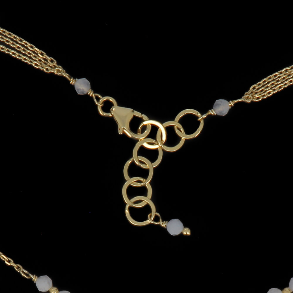 Gold-plated pearl necklace with