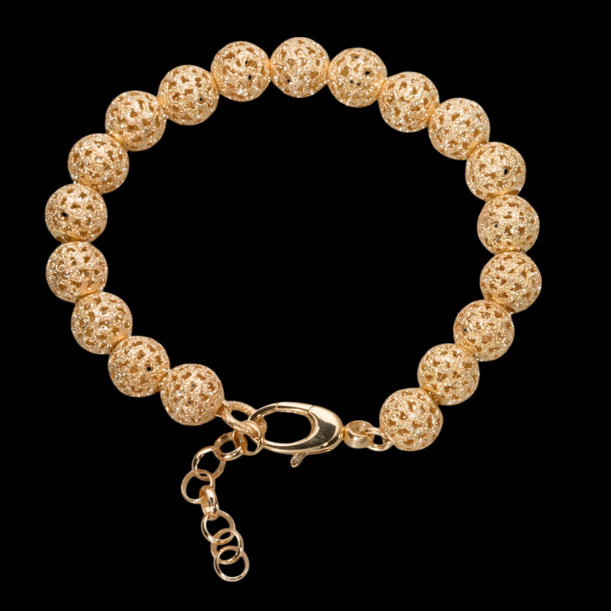 Vergulde transparante armband met bolletjes