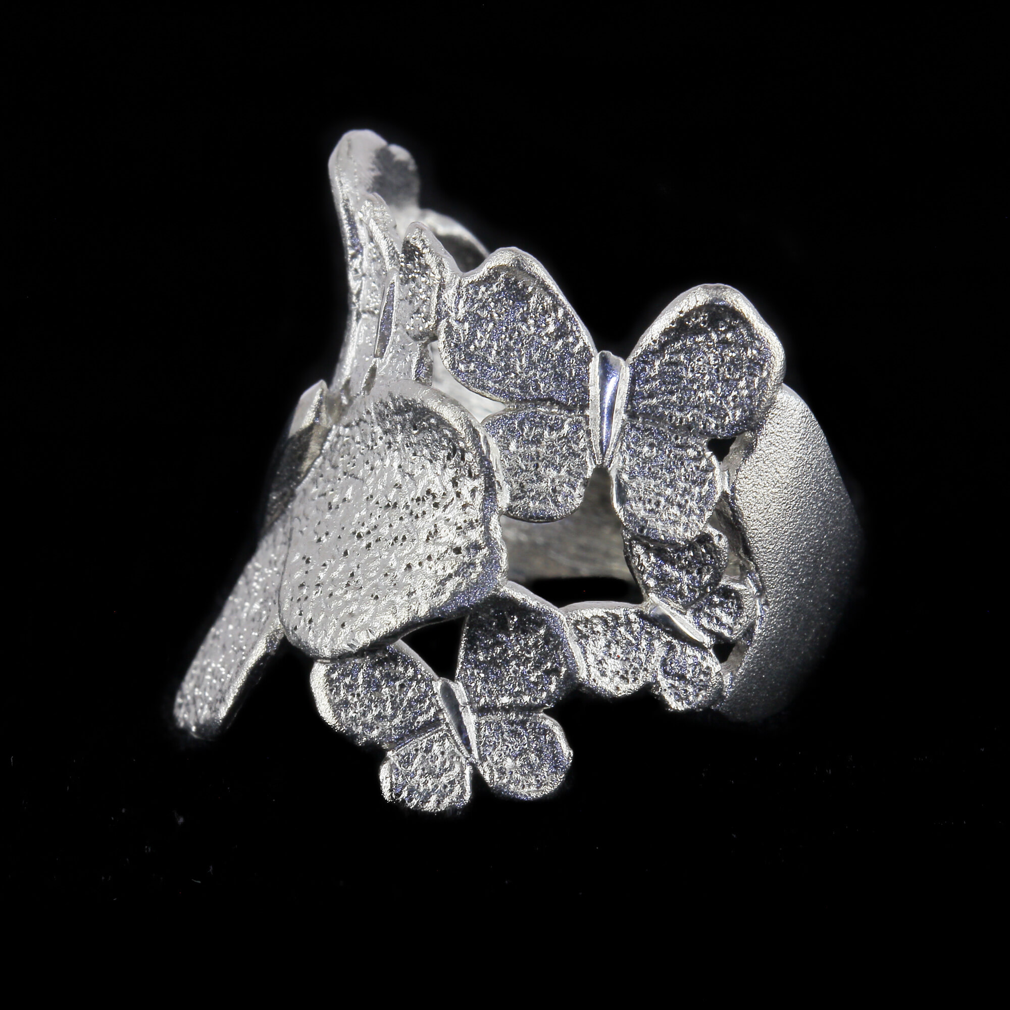 Smaller silver butterfly ring