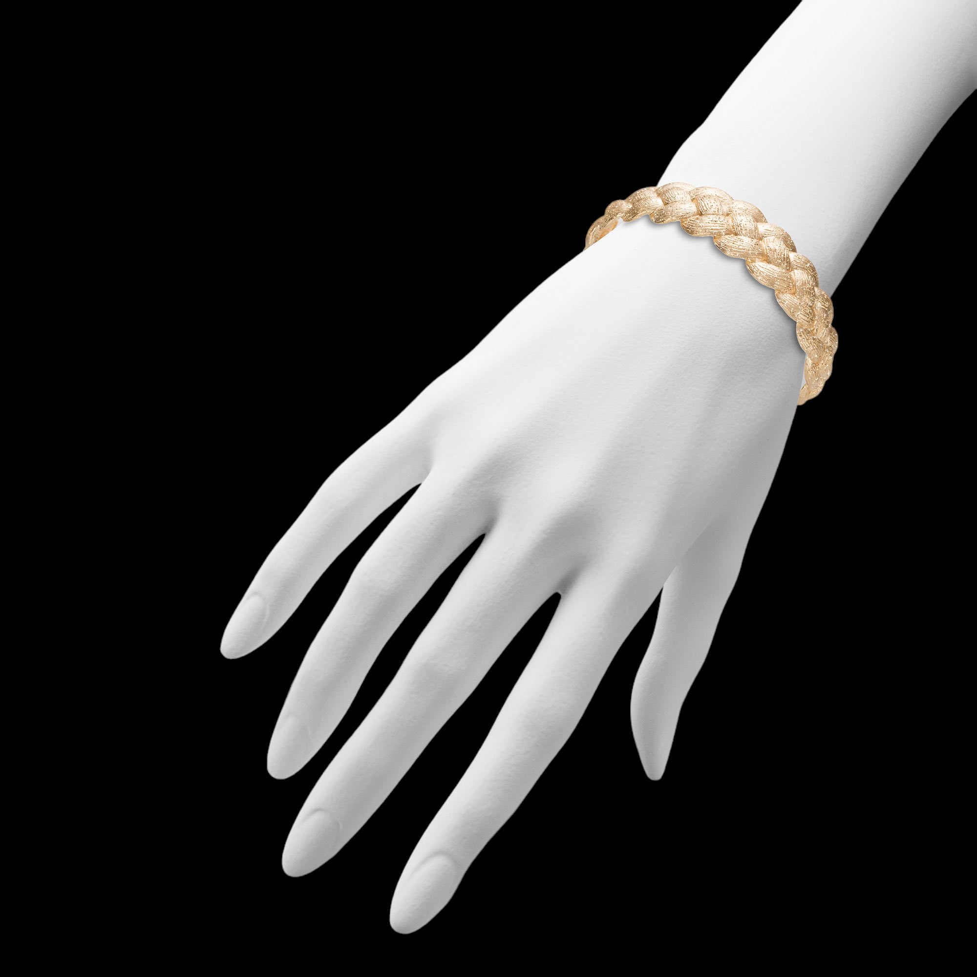 Magnifique bracelet en or 14 carats et tressé