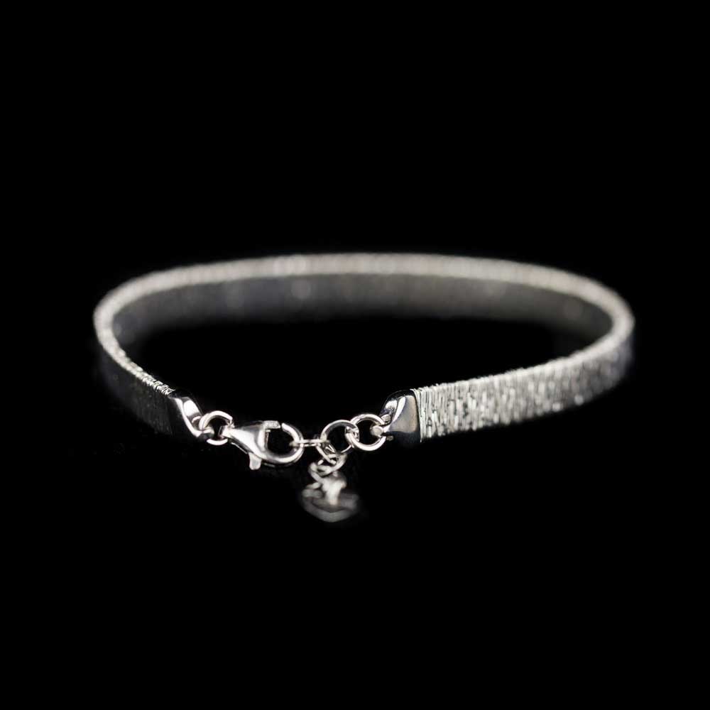 Refined silver bracelet, 6mm