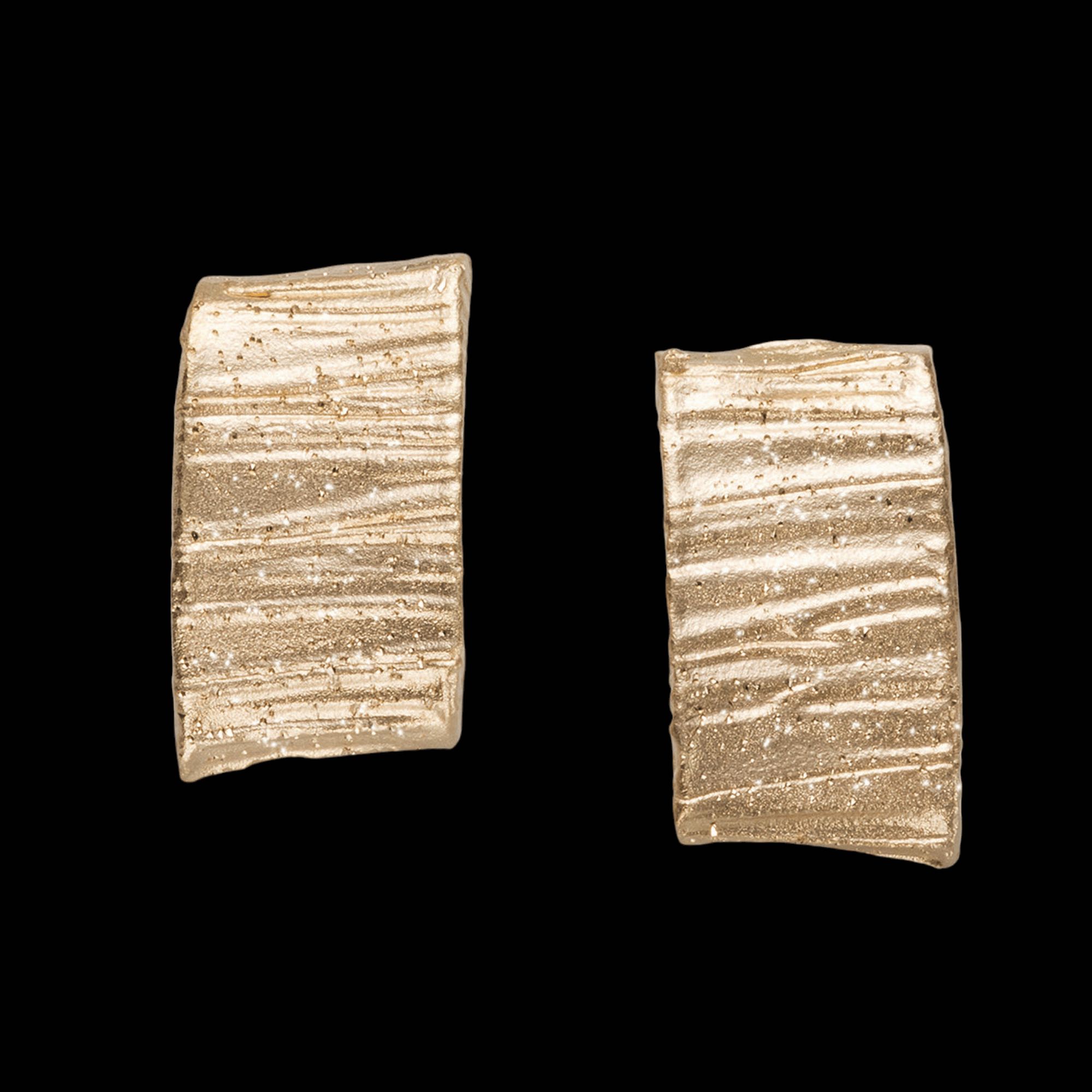 Rectangular and beautiful gilded earrings