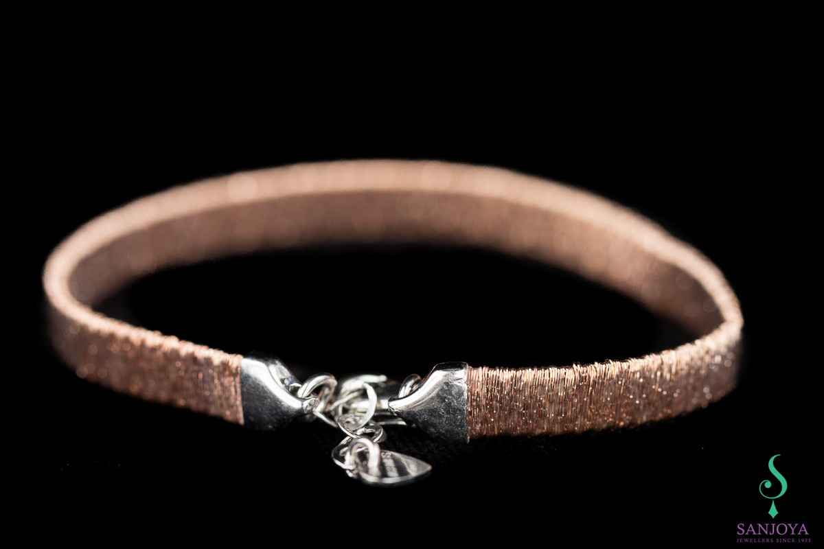 MS0317011 - Verfijnde rosé armband van sterling zilver, 6mm