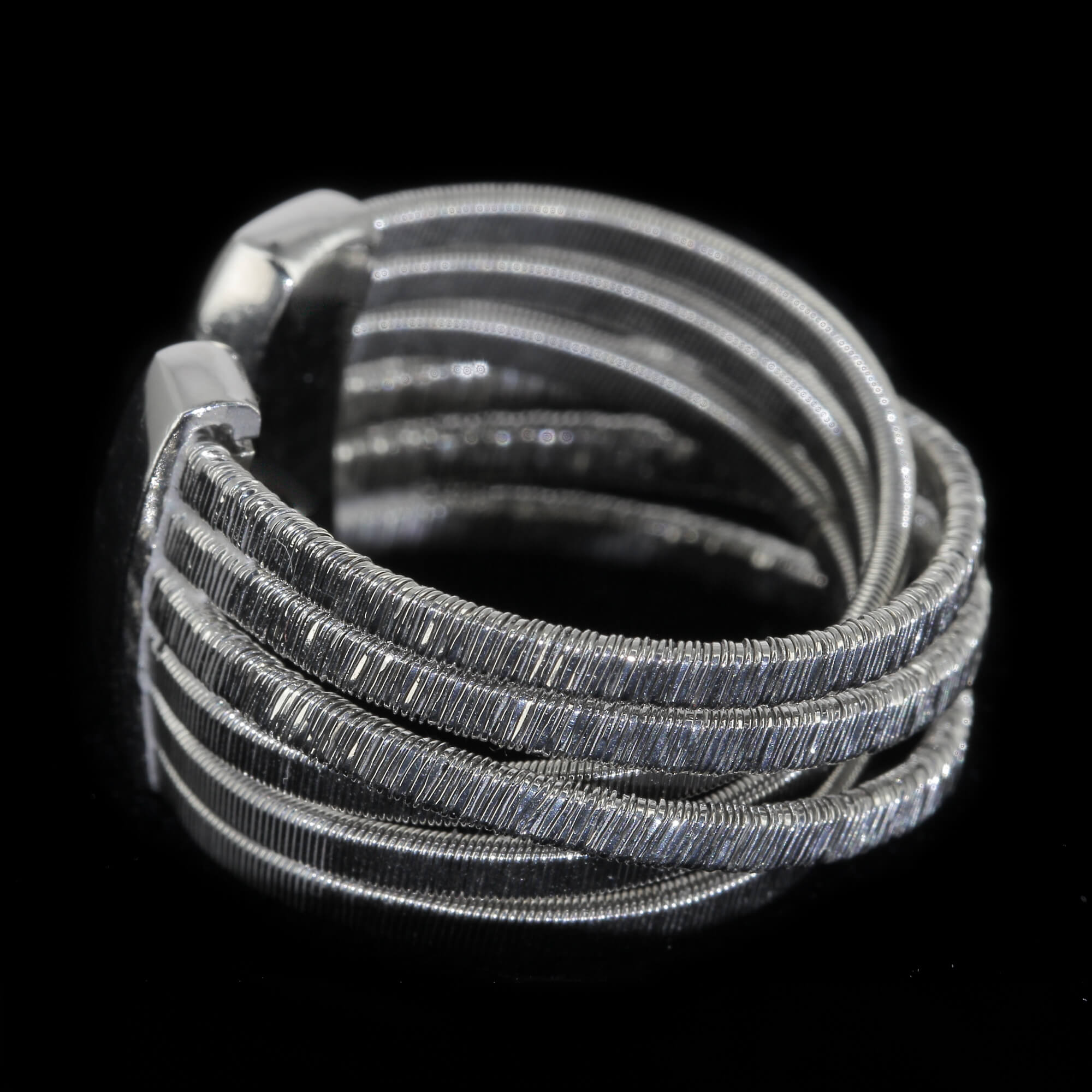 DEL0421005 - Zilveren meerdradige open ring