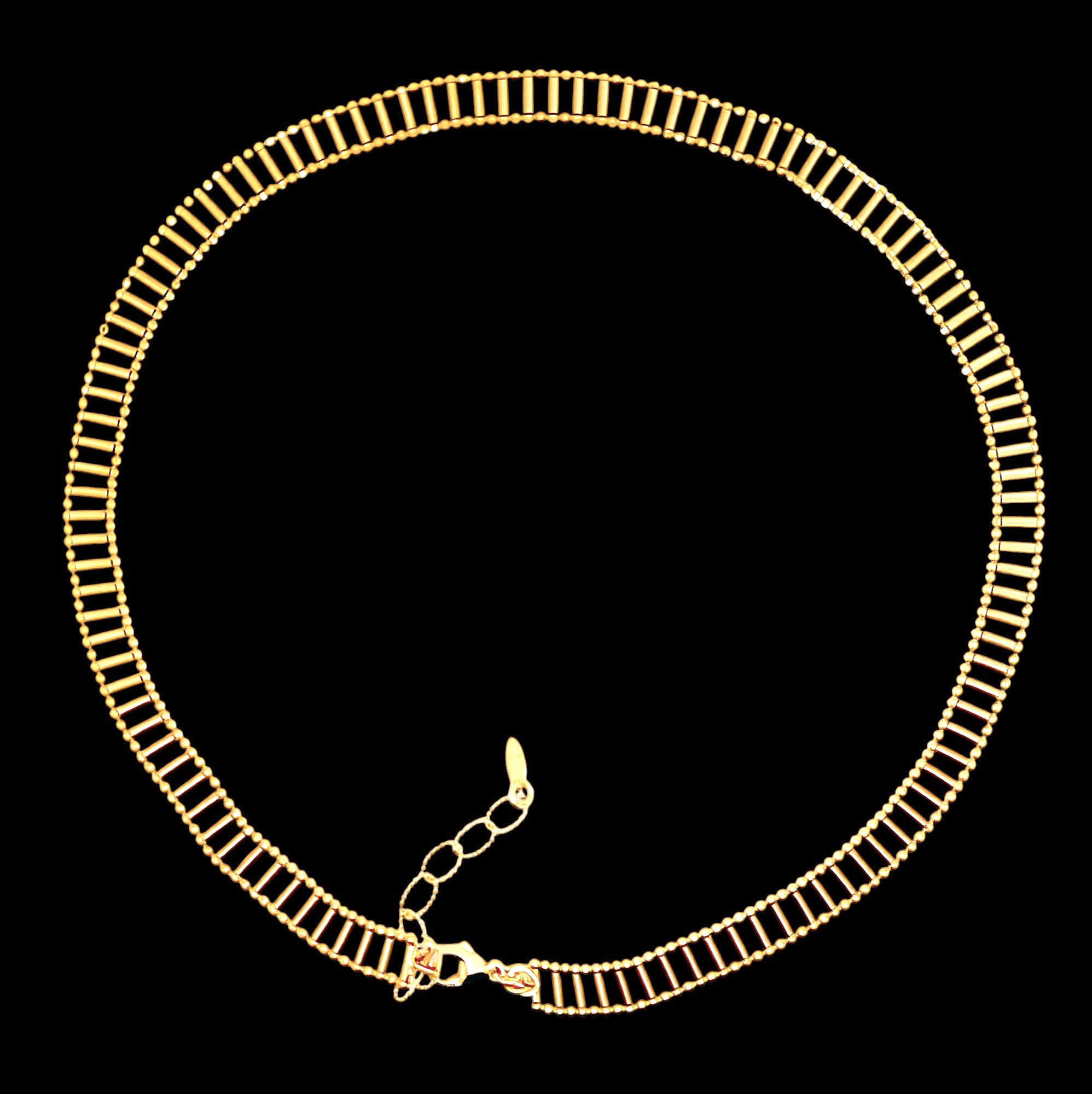 Collier barre plaqué or et élégant