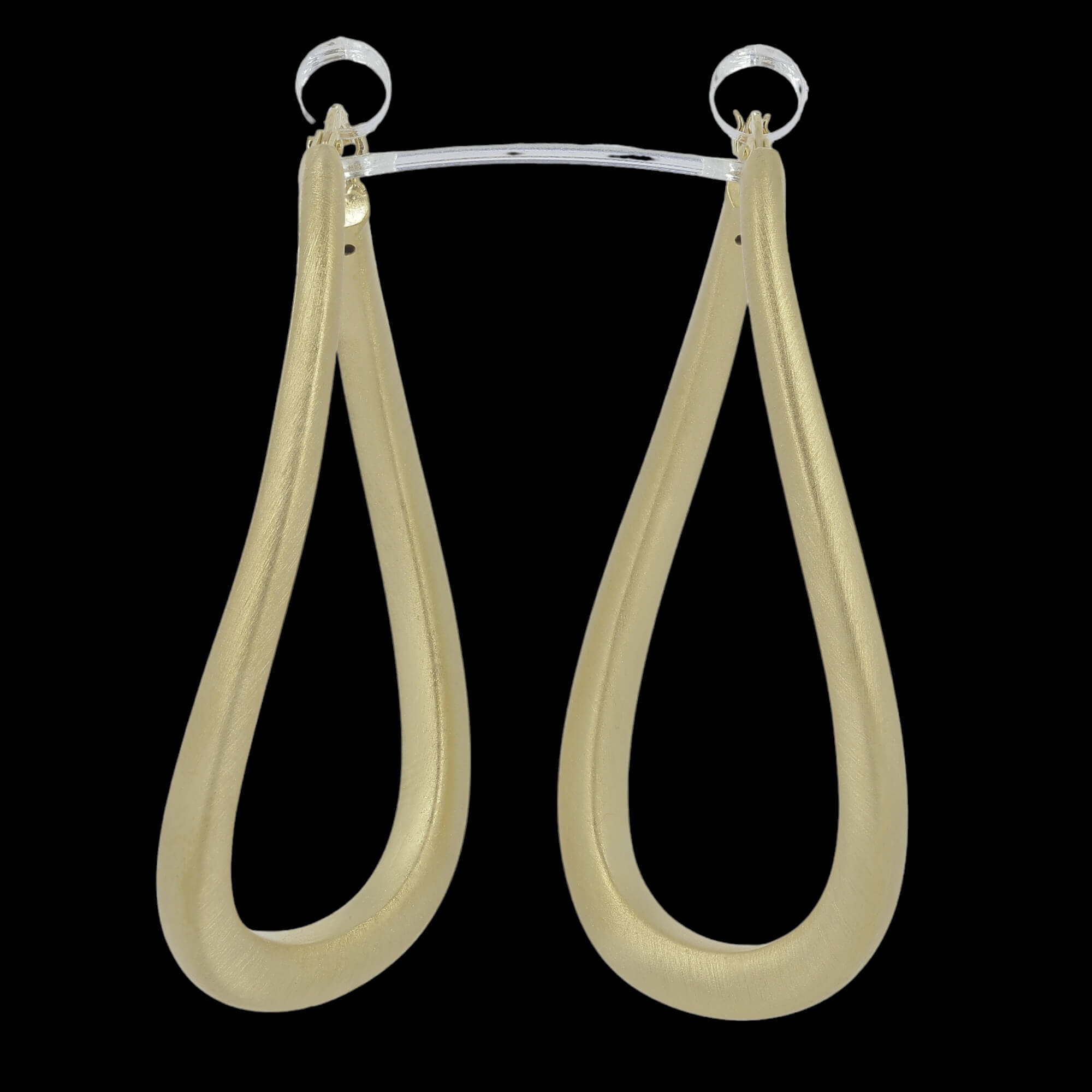 Smaller gold-plated and matte hoop earrings Sanjoya
