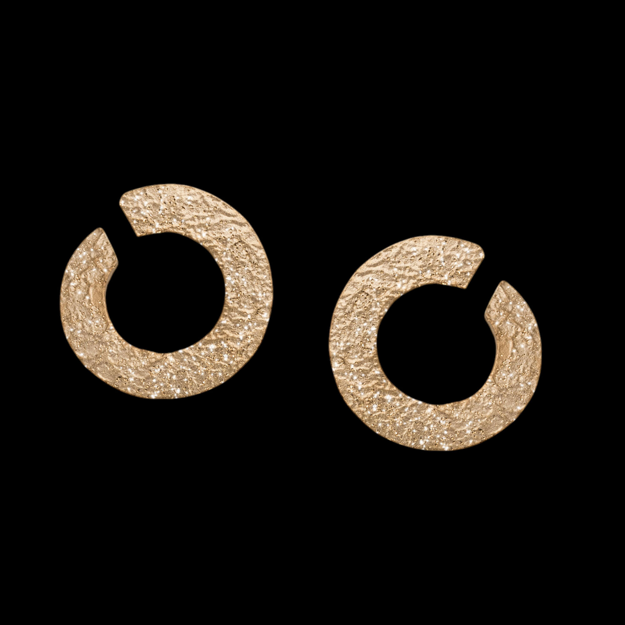 Vergulde halve cirkel oorbellen