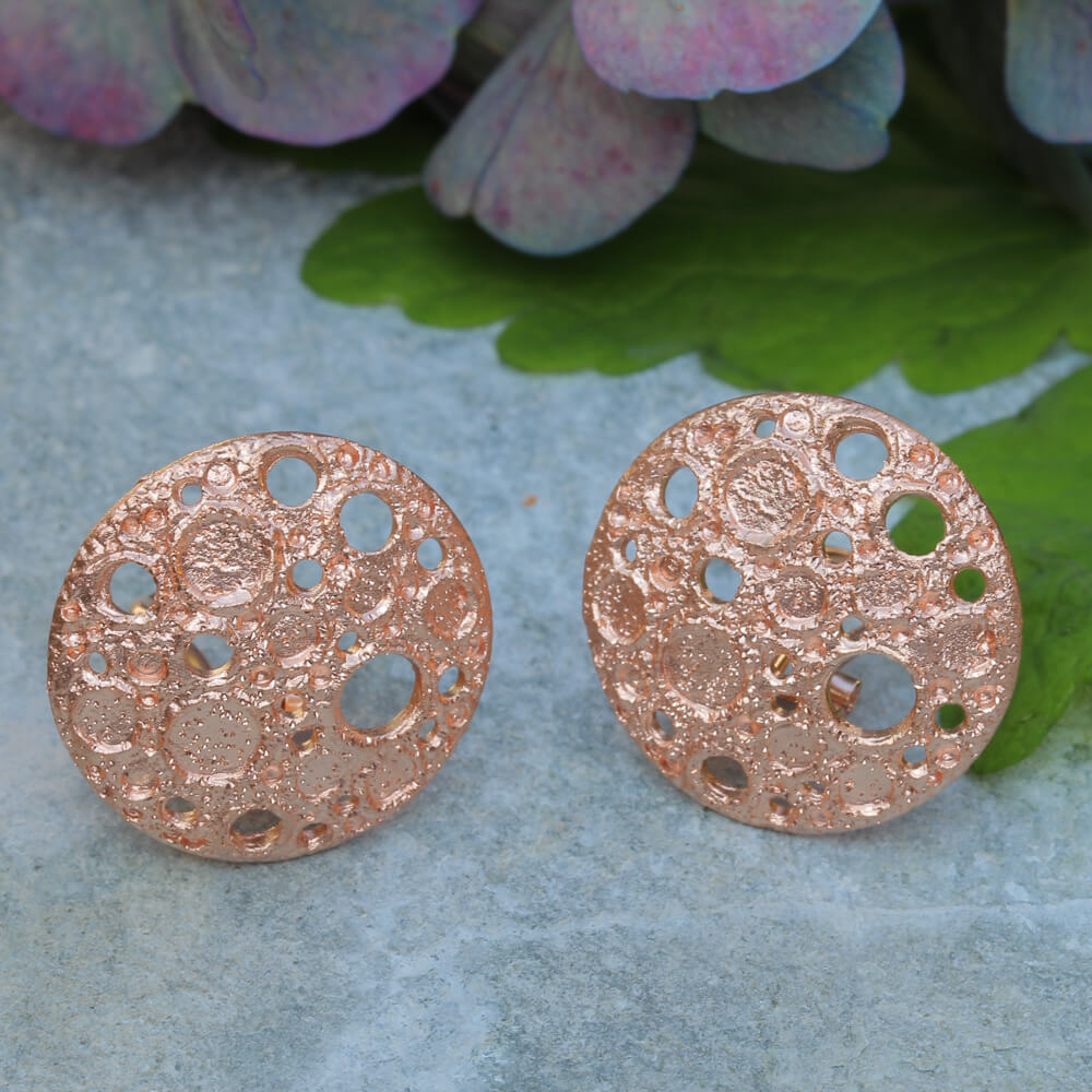 Refined rosé earrings with crafted glare