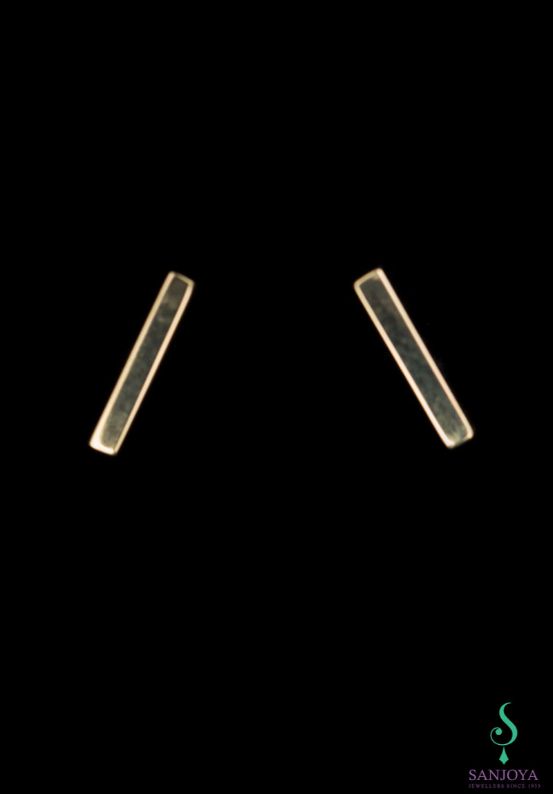 Gold bars earrings, 18 kt