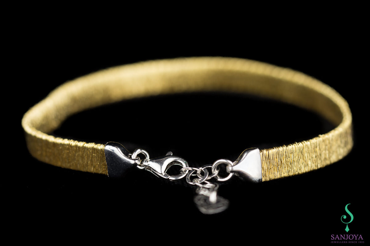 Refined goldplated bracelet, 6mm
