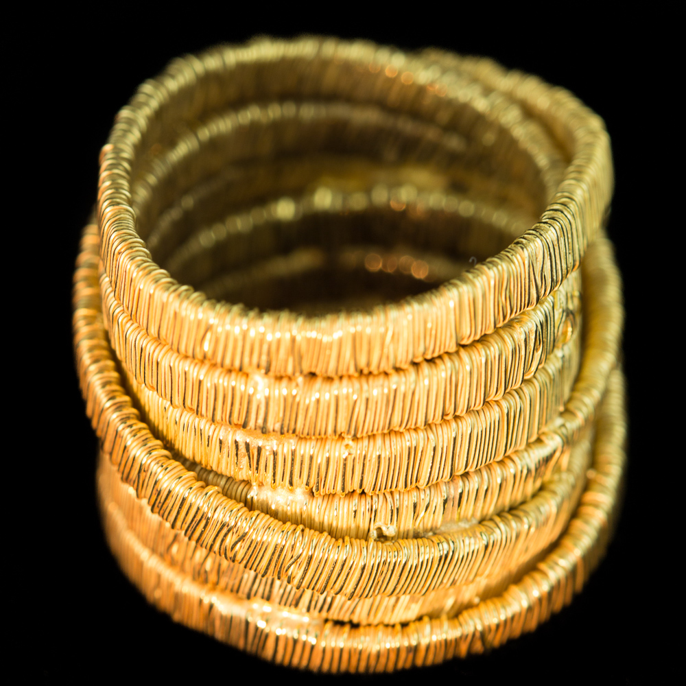 OX0913010 - Vergulde ring met 2 rijen, Grieks design