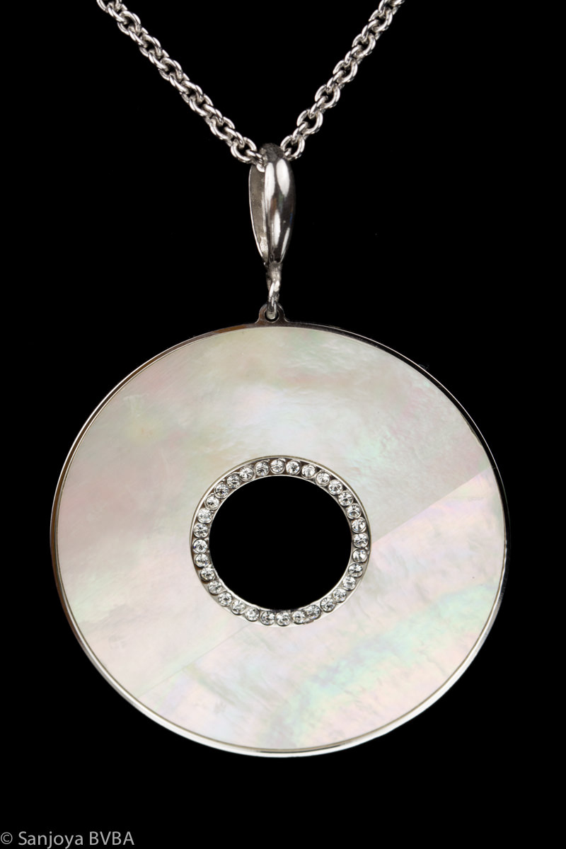 SC0514002 - Zilveren ketting met ronde hanger