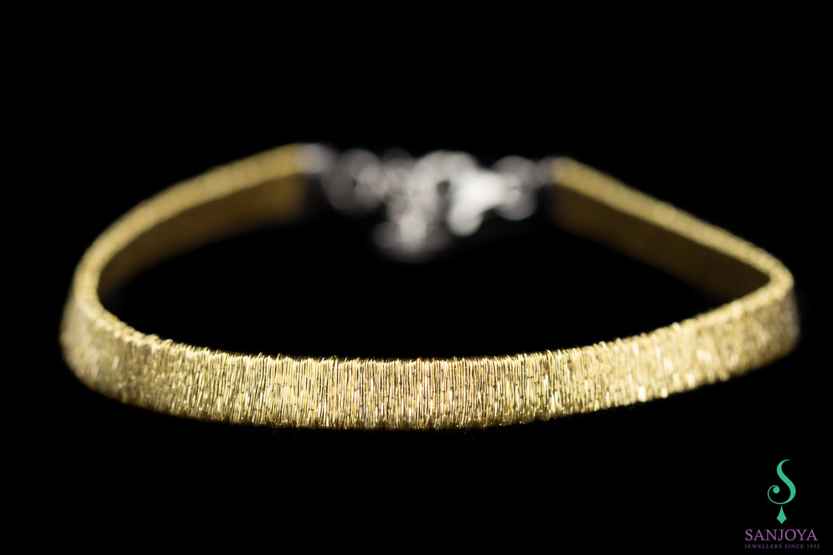 Refined goldplated bracelet; 6mm